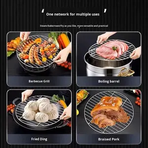 YIJIE YJ-002 Rejilla <span class=keywords><strong>de</strong></span> Acero Inoxidable Engrosada Resistente al Calor <span class=keywords><strong>para</strong></span> Barbacoa, Prensa <span class=keywords><strong>de</strong></span> Carne <span class=keywords><strong>para</strong></span> Parrilla <span class=keywords><strong>de</strong></span> Carbón, Lámina <span class=keywords><strong>para</strong></span> Asar - Product Image 4