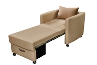 Muebles de apartamento Marco de madera Sofá plegable Cum Bed Almacenamiento Sofá cama plegable moderno para Ward Hospital