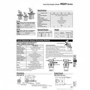 SMC Pneumatics, cilindro de tope de servicio pesado para el - Product Image 1