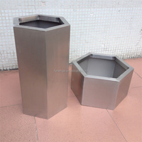 Jardinière d'intérieur en acier inoxydable pour décoration d'hôtel extra large Pot d'arbre extra large pour pot de fleurs en métal Plancher géant