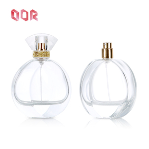 Luxe 30ML 50ml 100ml rond clair Transparent bouteille de parfum en verre à fond épais couleur claire avec pompe de pulvérisation haut - Product Image 3