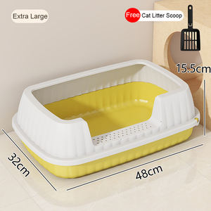 <span class=keywords><strong>Bac</strong></span> <span class=keywords><strong>à</strong></span> litière <span class=keywords><strong>pour</strong></span> chat surdimensionné semi-fermé en plastique PP avec planche anti-fuite et pelle d'usine - Product Image 4