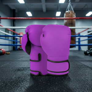 Gants de boxe MMA personnalisés 8OZ avec logo imprimé en PU pour fermeture unisexe, pour entraînement et sparring sur sac de frappe lourd - Product Image 4
