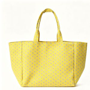 Nuova Borsa Tote in Tela a Pois, Grande Capacità, Borsa a Tracolla Singola, Colori Abbinati, Marrone Scuro, Versatile per Scuola o Uso Quotidiano - Product Image 5