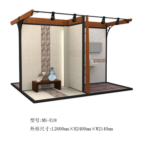 Customized Sanitary Ware <strong>Bathroom</strong> System <strong>Tile</strong> Simulation <strong>Display</strong> Room <strong>Ceramic</strong> Stone Rack <strong>Stand</strong> Metal <strong>Tile</strong> <strong>Display</strong> Box - Product Image 1