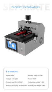 Machine de retrait d'écran électrique automatique TBK 288M pompe à vide intégrée pour les réparations d'<span class=keywords><strong>iPhone</strong></span> séparateur d'écran LCD TBK288M - Product Image 3