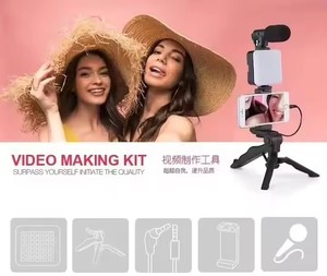 Soporte para Teléfono con Trípode, Kit de Vlogging para Smartphone con Mini Micrófono y Luz LED de Relleno para Videos en Vivo de TikTok y YouTube - Product Image 3