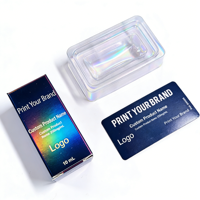 Boîte d'emballage pour peptides, logo holographique personnalisé, impression CMYK, étiquette, plateau, flacon de 3 ml, 5 ml, 10 ml, estampage UV et dorure, emballage de peptides
