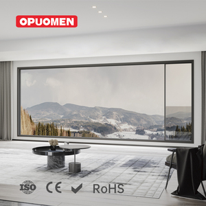 Fenêtres et portes coulissantes en aluminium à rupture de pont thermique, verre Low-E à économie d'énergie, résistantes aux ouragans NFRC, pour maison - Product Image 3