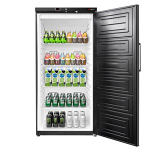 Refrigerador de Almacenamiento Gastro ECO Reach-In de GGM - 600 Litros - Una Puerta - Descongelación Automática - Eléctrico - Puerta Interior de Plástico - Negro+4C - Product Image 5