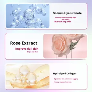 Patchs pour les yeux en silicone raffermissants en gros, hydratants, réduisant les rides des yeux, collagène, tranches fines, <span class=keywords><strong>anti</strong></span>-<span class=keywords><strong>cernes</strong></span> - Product Image 4