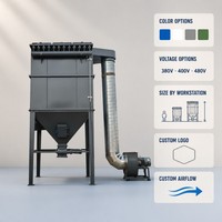 Collecteur de poussière industriel à jet pulsé en acier au carbone haute performance à nettoyage automatique, directement de l'usine