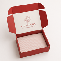 Caja de Regalo de Cartón Corrugado de Alta Gama con Temática de San Valentín, Personalizada al por Mayor, con Forro de Esponja y Corazón Rojo Impreso para las Fiestas