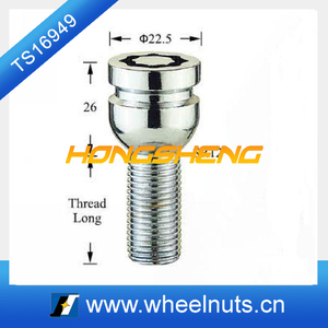 10.9 Grade bóng ghế thép hợp kim xe Khóa bánh xe Bolt - Product Image 3