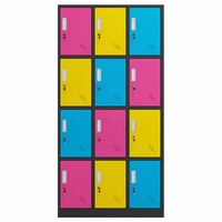 Vente en gros d'usine Vestiaire des employés Vestiaire en métal à double niveau 6 compartiments à six portes en acier avec verrouillage