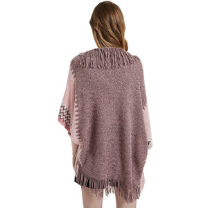 Europe États-Unis Dames Hiver Imprimé Châle Tricoté Tassel New Cuff <span class=keywords><strong>Bat</strong></span> Shirt Design Polyester Wholesale Foreign Trade - Product Image 4