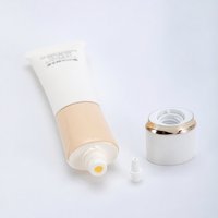 Tube cosmétique vide en PE de 25 mm avec bouchon à vis, surface brillante, impression de logo personnalisée, OEM pour crème DD, crème BB, emballage de soins de la peau