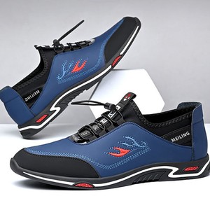 Zapatos Deportivos Casuales para Hombre Langge, Nuevos, de PU, Bajos, Cómodos, Suaves, Antideslizantes, Transpirables, con Cordones - Product Image 5