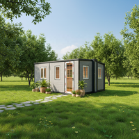 Maison conteneur pliable et extensible de 20 à 40 pieds, étanche et résistante aux ouragans, design moderne préfabriqué, villa de luxe, hôtel, bureau à domicile