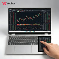 OEM 15.6" + 7" Dual Screen Laptop Intel N95 32GB RAM Wholesale Crypto Trading Notebook Infrared Face ID Multi Display Computer