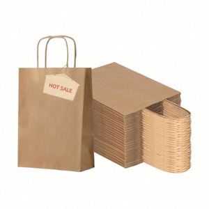 Bolsa de Papel Kraft Plegable Personalizada con Impresión de Logotipo para Regalos, Fiestas, Comida para Llevar, Compras, Halloween - Product Image 3