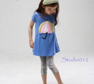 T-shirt long pour filles d'été, vêtements pour enfants, vente en gros - Product Image 3