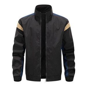 Tùy Chỉnh Người Đàn Ông Của Thể Thao Áo Khoác Cho Mùa Thu Mùa Rắn Màu Sắc Với Đứng Cổ Áo Và Giản Dị Dây Kéo Đóng Cửa - Product Image 5