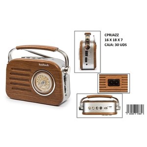 Kooltech CPRJazz Portable Radio 16x18x7cm <b>USB</b> Vintage Style With Handle For Outdoor Use - Product Image 1