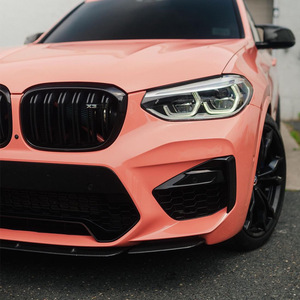 AMP-Z Front Bumper Lip <b>Splitter</b> For BMW X3M X4M F97 F98 2019-2021 ABS Carbon Look Exterior Modification - Product Image 3