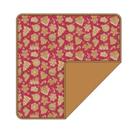 Literie chaude pour nourrissons et nouveau-nés, couverture bébé en bambou tricoté sur mesure décorée d'un motif de bonhomme en pain d'épices de Noël