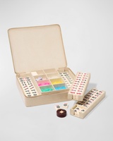 Boîte de tuiles de jeu Mah Jong à fermeture éclair dorée Étui en cuir gaufré Croc haut de gamme pour ensemble de Mahjong