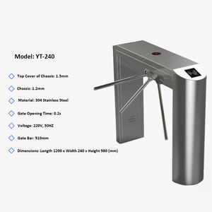 Torniquete de seguridad automático para exteriores, de media altura, para acceso a estadios y metro, con puerta giratoria de alta velocidad para peatones, tipo trípode, precio. - Product Image 5