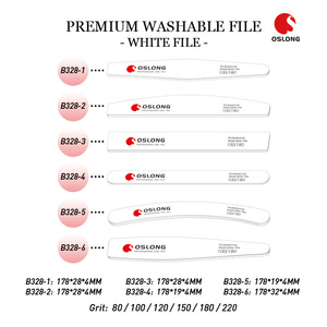 Özelleştirilmiş beyaz 100 Grit zımpara kurulu tırnak törpüsü s Logo ile 100/180 Washabl tırnak törpüsü - Product Image 2
