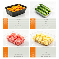 Barquette alimentaire profonde en PET transparent, écologique, sans BPA, recyclable, empilable, robuste, gain de place, résistante aux basses températures, 100% alimentaire, pour sushi, chocolat