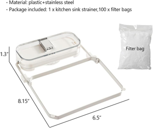 Nouveau filtre à résidus pour évier de cuisine en ABS écologique, support de filtre à aliments, passoire de vidange amovible avec ventouse pour cuisine domestique - Product Image 2
