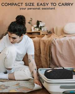 Borsa cosmetica da viaggio impermeabile da donna e borsa per Organizer cosmetica leggera a doppio strato con porta pennelli per il trucco - Product Image 6