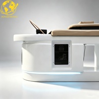 Lit de spa moderne pour salon de coiffure, en cuir PU, éponge haute densité, pour hydrothérapie, massage thaïlandais, shampoing nourrissant