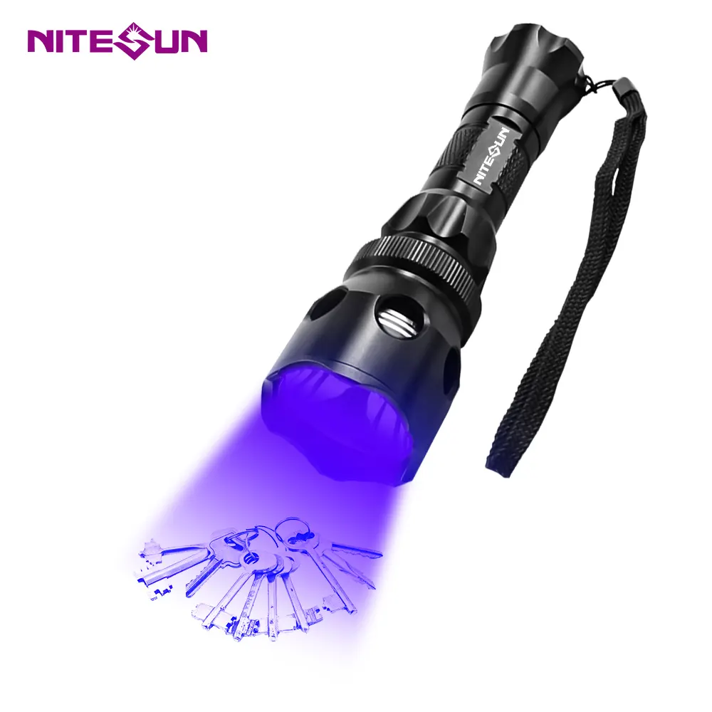 NITESUN B98 yüksek güç el feneri blacklight şarj edilebilir flaş ışıklı fener 365 nm UV LED el fenerleri