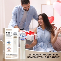 Outil de beauté facial électrique portatif en plastique Gua Sha, chaud/froid, lumière rouge, vibration, raffermissant la peau, lifting du visage, masseur