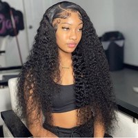 Wig Rambut Asli Lace Front 13x6 HD Transparent Lace Brazilian Virgin Hair Pre Plucked Pre Bleached untuk Wanita Kulit Hitam