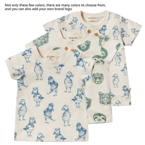 Conjunto de camiseta <span class=keywords><strong>y</strong></span> pantalón de manga larga de algodón orgánico para hombre <span class=keywords><strong>y</strong></span> mujer, camiseta de manga larga de moda para bebé - Product Image 5