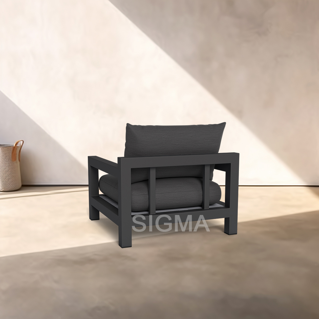 Patio Garden Luxury Aluminum sofa Modern Outdoor Furniture Courtyard Hotel Lounge Chair With Cushion