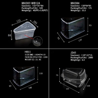 Boîte d'emballage pour mini-gâteaux en plastique PET super transparent avec gaufrage de qualité alimentaire et logo personnalisé pour boulangerie et cheesecake