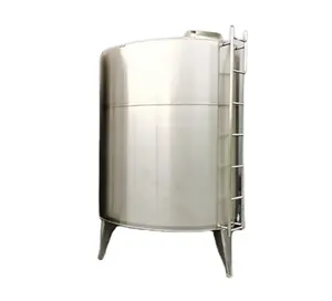 Sanitary Water Vessel Solvent Syrup Container High Quality SS316L Stainless Steel Mix Storage Tank With Ladder