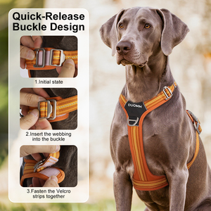 Correa Reflectante y Transpirable para Perros, Estilo Chaleco, Arnés de Nailon Resistente, Correa para Paseos al Aire Libre, Diseñada para Evitar Huir, Lavable - Product Image 3