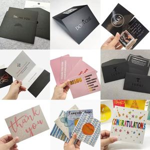 Tarjetas de Agradecimiento Personalizadas al por Mayor para Pequeñas Empresas, Tarjetas de Felicitación Navideñas DIY, Regalo Promocional, Impresión de Postales en Blanco - Product Image 5
