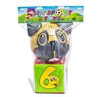 Jeu de cubes et de balles en PU souple avec logo personnalisé OEM, pour enfants de 5 à 7 ans, jeu éducatif précoce pour l'apprentissage de l'alphabet et des chiffres, jeu sensoriel de lancer