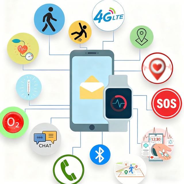 Customize App Cloud Server Netty Architecture UWB GPS Synchronous Data Management Software Services Smartwatch Stock Internet