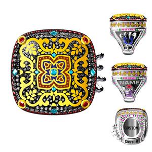 خاتم ماسي جديد للرجال من الفولاذ المقاوم للصدأ تصميم خيالي لكرة القدم - Product Image 5