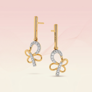 Pendientes de Diamantes Cultivados en Laboratorio con Diseño de Mariposa para Mujer, Oro de 10K, 14K, 18K, Plata 925, 935, Joyería Fina - Product Image 2